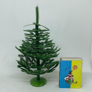 ヴィンテージミニチュアクリスマスツリー – ソ連製ドールハウスクリスマスツリー – 小さなホリデーデコレーション、14cm (5.51インチ)