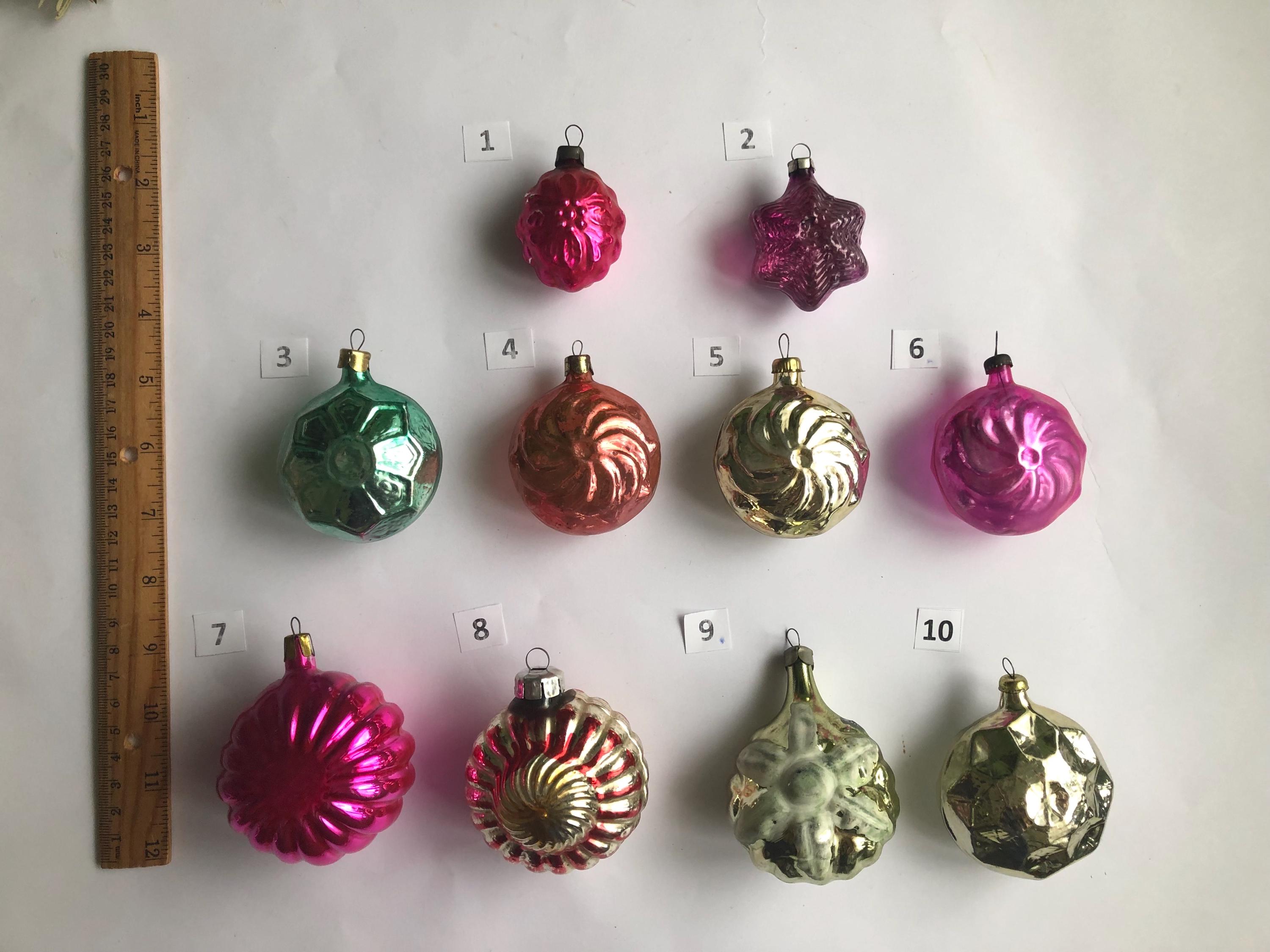 ヴィンテージソビエトクリスマスオーナメント - ガラスツリー