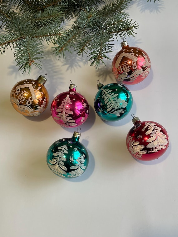 F ソビエト ヴィンテージ ミニガラスオーナメント アンティーク