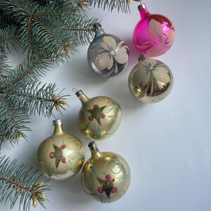 Glas Christbaumkugel 3er Set - Vintage Christbaumschmuck - Weihnachtsgeschenk