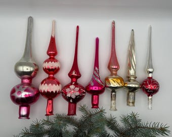 ヴィンテージガラスクリスマスオーナメント5個セット - レトロソビエト