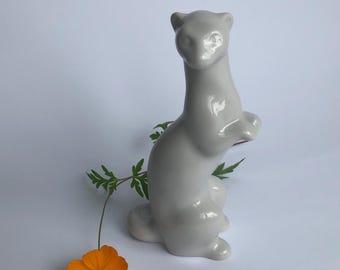 Vintage UDSSR Porzellanfigur - Marder Wiesel Hermelin Skulptur
