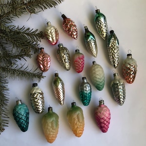 Tannenzapfen - Glas Vintage Wohnkultur, Weihnachtsbaumschmuck, Neujahrsschmuck, Weihnachtsschmuck