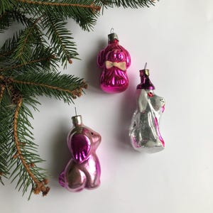Vintage Glass Dog Ornament: Retro Christmas Tree Figurine