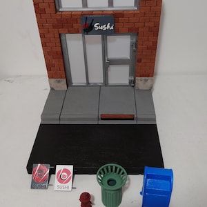 1/12 scale Diorama Restaurant building for any of your action figure needs