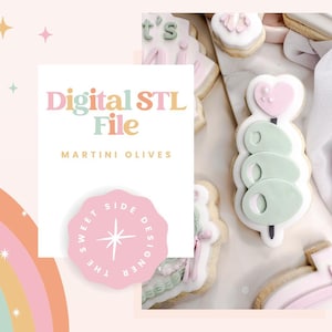 Martini Olives Cookie Cutter & Stamp STL File