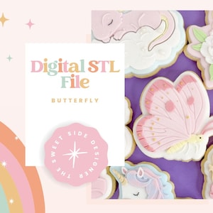 Butterfly Cookie Cutter & Stamp STL File