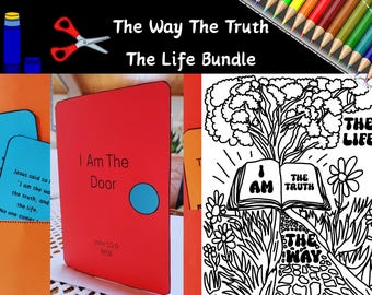 The Way The Truth The Life Bundle John 14 6 John 10 9 The Door Sunday School Craft Printable Bible Lesson Activity Christian Homeschool