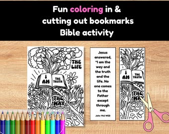 The Way The Truth The Life John 14 6 Sunday School Craft Printable Coloring In Kids Bible Lesson Activity Christian Homeschool PDF Download