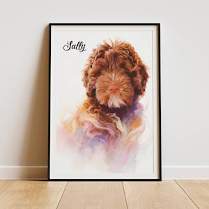 Custom Watercolor Pet Portrait from Photo Modern Pet Portrait Pet Lover Gift Christmas Gift Digital Download