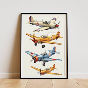 Vintage Airplane Prints Boys Room Decor Baby Boy Room Art Print Aviation Prints Boy Room Art Transportation Art Prints Printable Wall Art