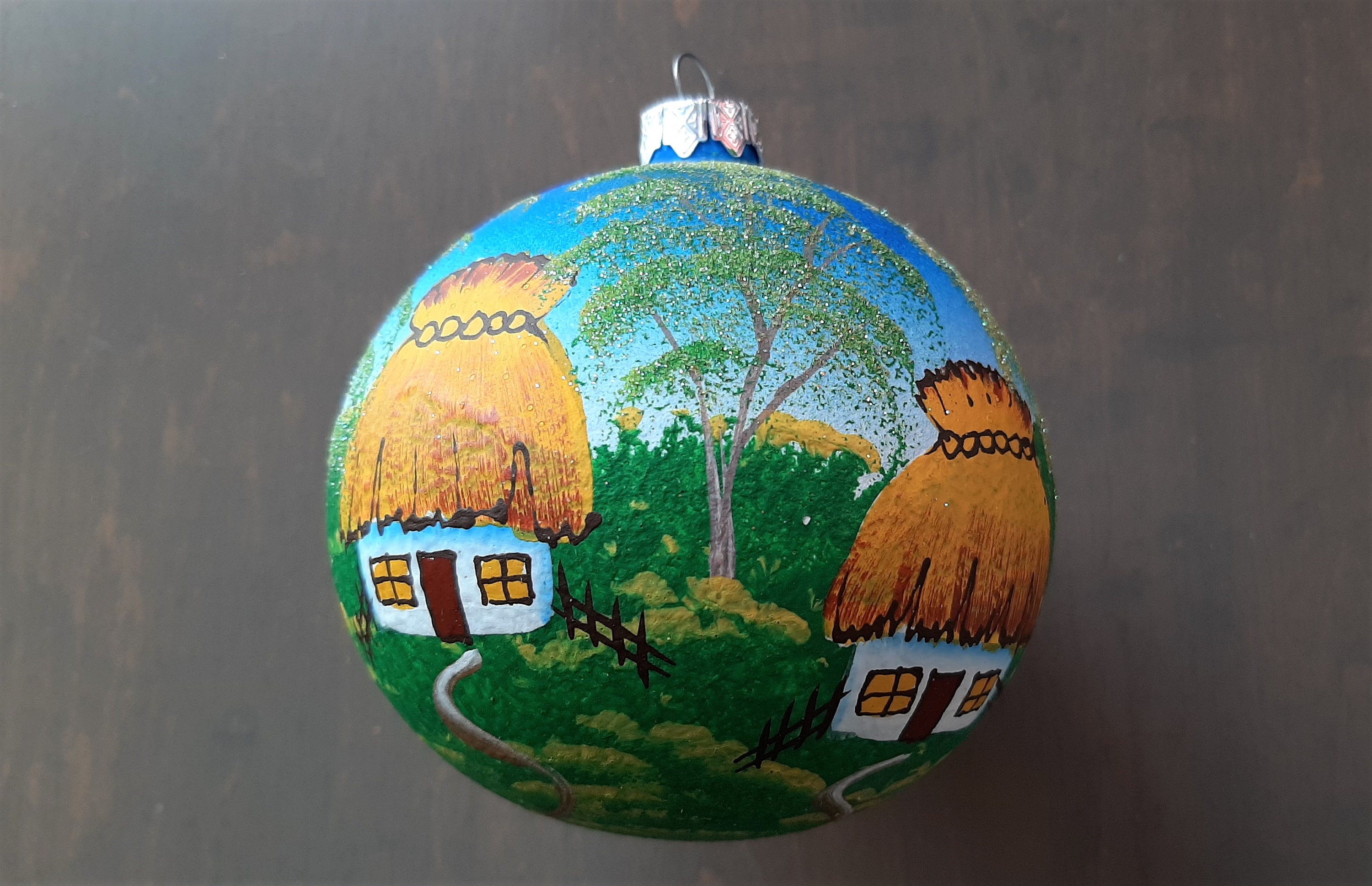 Glass Christmas Ornament House by the Church  Etsy