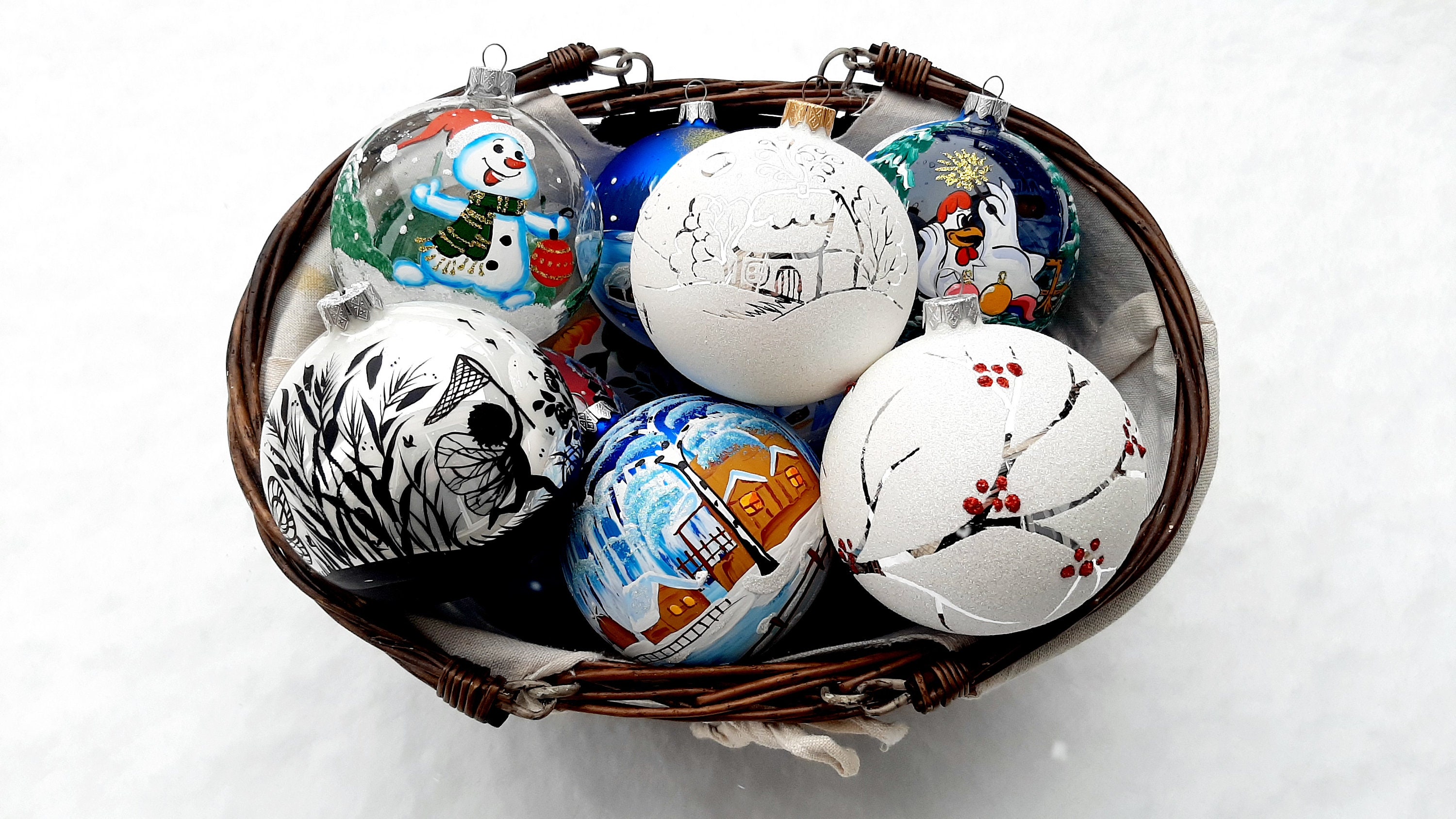 Glass Christmas Ornament House by the Church  Etsy