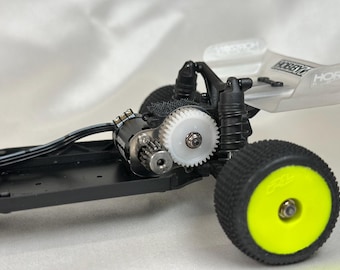 Losi Micro-B borstelloze conversiemotorplaat - titanium