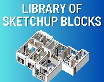Sketchup Blocks 10,000 + 9,000 Textures Complete Pack