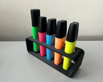 3D-printed pen holder for highlighters – minimalist organizer for the desk