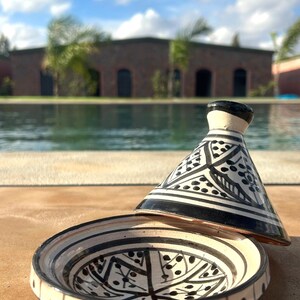Handmade Mini Moroccan Tagine - Berber-Style Patterns image 2
