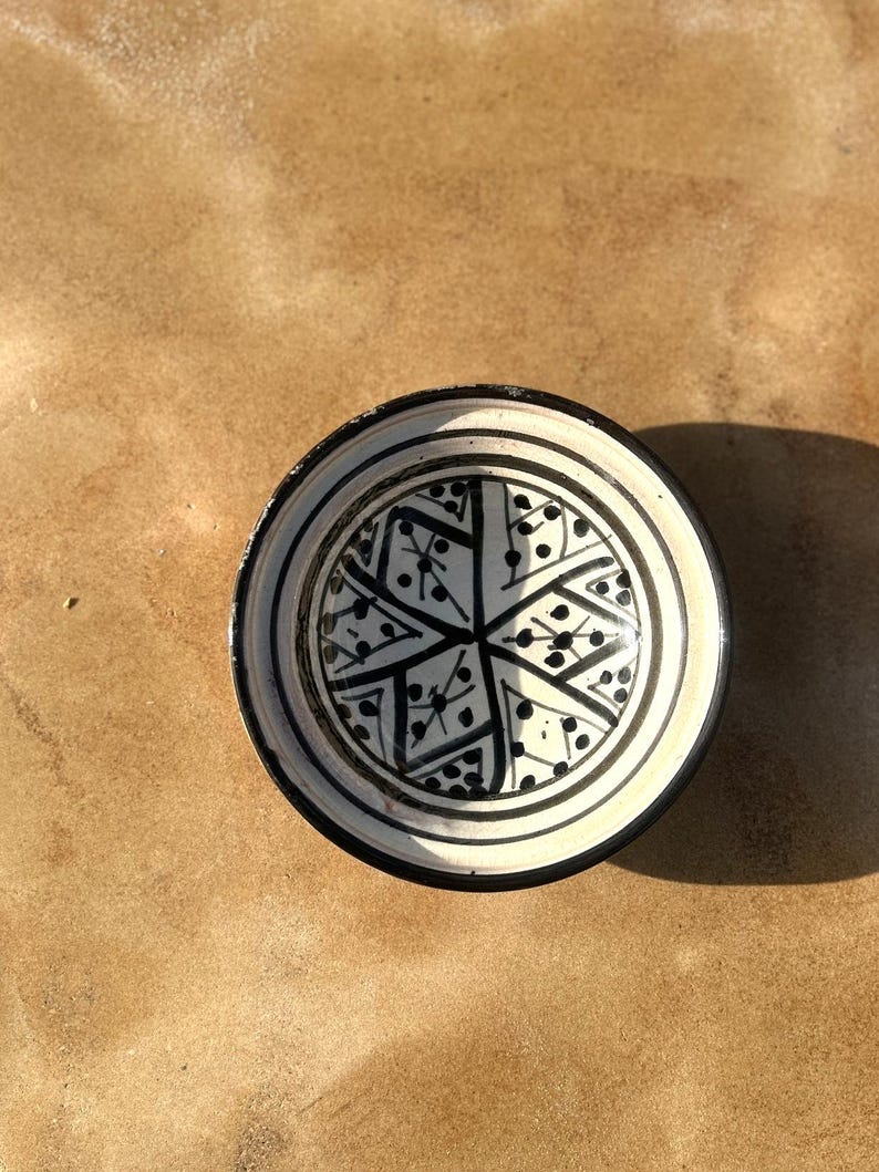 Handmade Mini Moroccan Tagine - Berber-Style Patterns image 3
