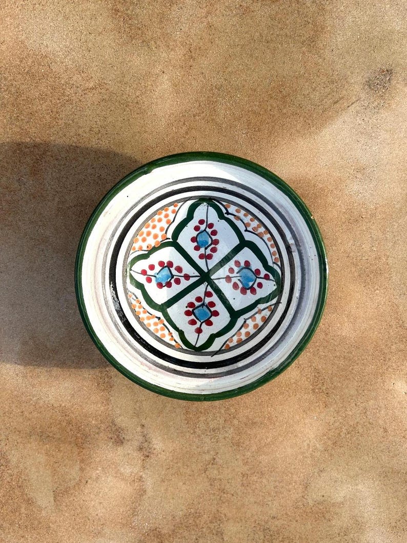 Handmade Mini Moroccan Tagine - Berber-Style Patterns image 9