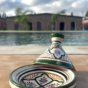 Handmade Mini Moroccan Tagine - Berber-Style Patterns image 8