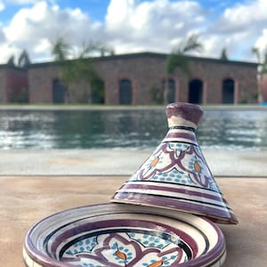 Handmade Mini Moroccan Tagine - Berber-Style Patterns image 10