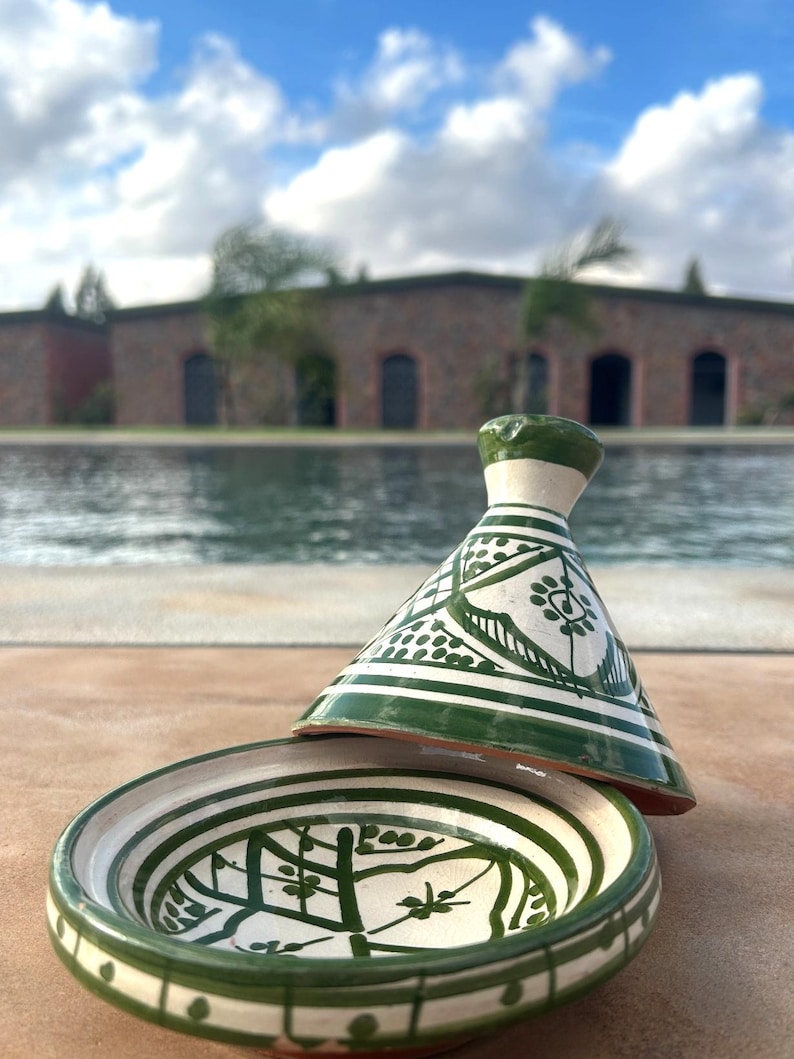 Handmade Mini Moroccan Tagine - Berber-Style Patterns image 6