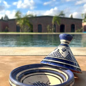 Handmade Mini Moroccan Tagine - Berber-Style Patterns image 4