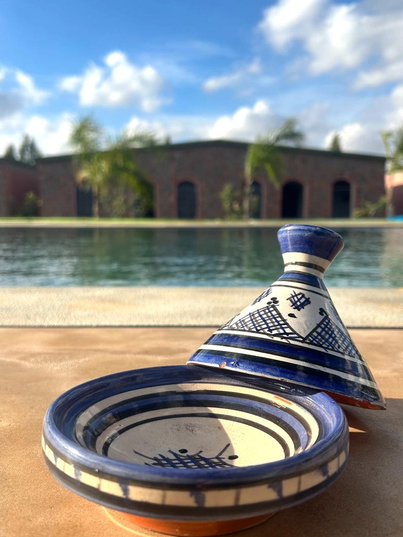 Handmade Mini Moroccan Tagine - Berber-Style Patterns image 4