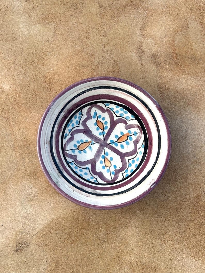 Handmade Mini Moroccan Tagine - Berber-Style Patterns image 11