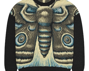 Motten-Pullover - Gestrickter Käfer-Liebhaber Rundhalsausschnitt, Entomologie-inspirierter Strickpullover