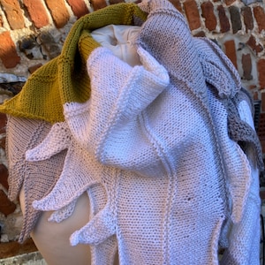 Hand Knitted Dragon Tail Scarf