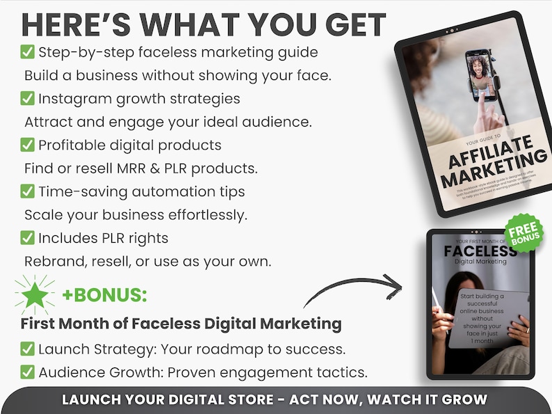 Affiliate Marketing Digital Products, Canva Template, Marketing Strategy, Affiliate Marketing Course, Mrr Plr Resell Rights, Business Guide bild 8