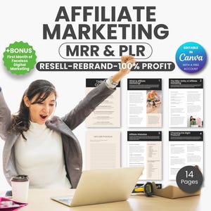 Affiliate Marketing Digital Products, Canva Template, Marketing Strategy, Affiliate Marketing Course, Mrr Plr Resell Rights, Business Guide