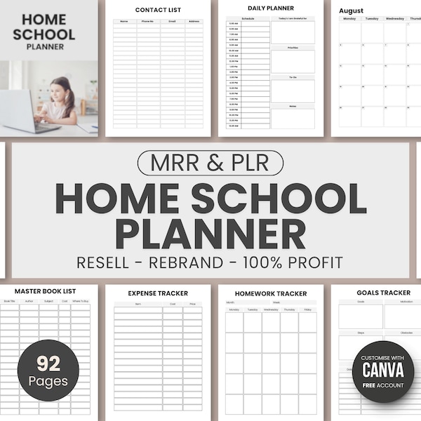 Homeschool Planner Printable, Homeschool Planner, Printable Educational Resources, Homeschool Planning, Teacher Planner Home School