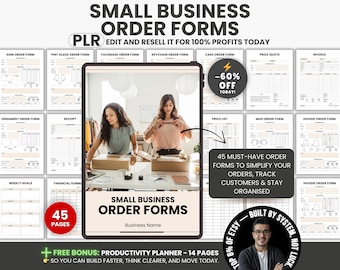 Bearbeitbare Bestellscheinvorlage, druckbarer Small Business Planer, T-Shirt-Bestellschein, Rechnungsvorlage, Handwerk-Bestellschein, Tumbler-Bestellschein
