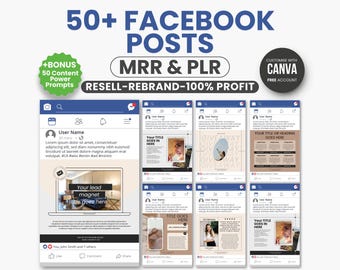 Facebook Post Templates, Facebook Design Template, Social Media Post, Facebook Templates Kit, Canva Facebook Post, Marketing Templates