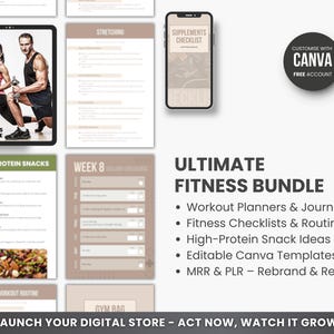 Mega Fitness Bundle With MRR and PLR Ready to Resell, PLR Fitness ...