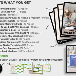 Small Business Plan Template, Brand Planner MRR Master Resell Rights, Editable PLR Canva Template, Canva Small Business Plan Template image 8