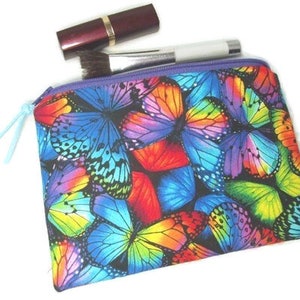 Padded Zipper Pouch in Magic Butterfly Print
