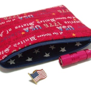 Padded Cell Phone Zipper Pouch in Patriotic We the People Print image 2