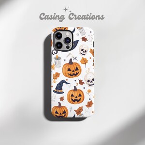 Halloween Phone Case, Pumpkin Phone Cover for iPhone 16 Pro Max 15 14 13 12 11 Plus, Samsung S24 Ultra S23 S22 S21 S20, Pixel 8 Pro 7