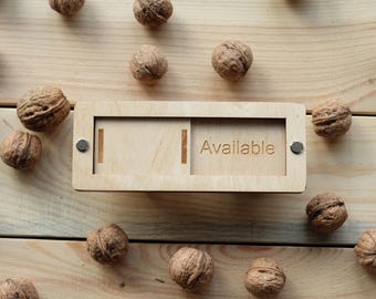 Vacant Occupied Slide Sign, Conference Room Sign, In Use Available Sign, Session in Progress, Garage Door is Closed Sign, Office Door Sign