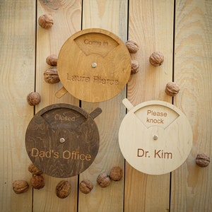 Do not Disturb Door Sign, Custom Business Sign, Work Status Front Door Sign, Please Knock Door Hanger, Coworker Gift, Corporate Gift