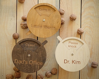 Plaque de porte Ne pas déranger, Enseigne d'entreprise personnalisée, Enseigne d'état du travail pour porte d'entrée, Accrocheur de porte Veuillez frapper, Décoration de bureau à domicile, Cadeaux d'entreprise