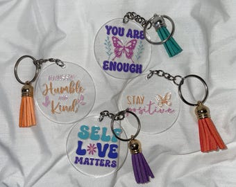 Positive Affirmation Key Chain / Bag Tag