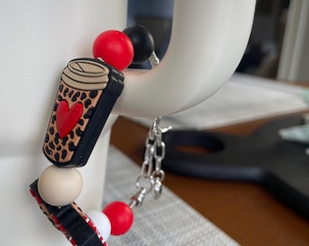 Tumbler Cup / Purse Charm COFFEE & XOXO  THEMED Charm Set