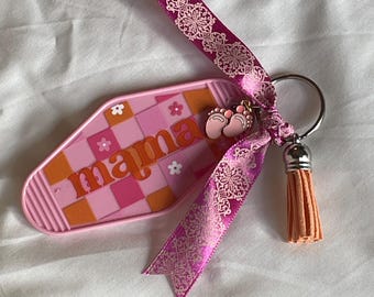Retro Hotel Key Chain / Bag Tag MAMA THEME
