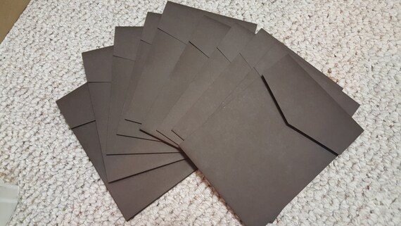 Brown 5 X 7 Vertical Or Horizontal Pocket Fold Invitation Holder Quantities Of 10 Diy Wedding Invitation Supplies