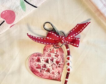 Heart Key Chain / Bag Tag LOVE