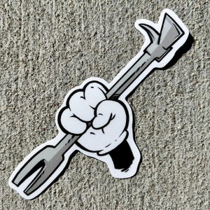 Firefighter Halligan Sticker, Vinyl Helmet Decal, Waterproof Fireman Stickers for Laptop or Car